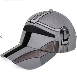 Star Wars Mandalorian Helmet Design Hat - Gray and Black
